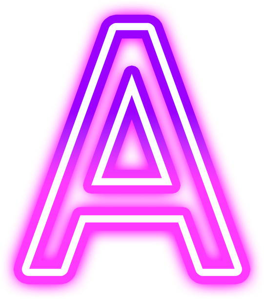 Neon Letter A